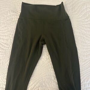 Athleta Green High-Rise Leggings With Pockets